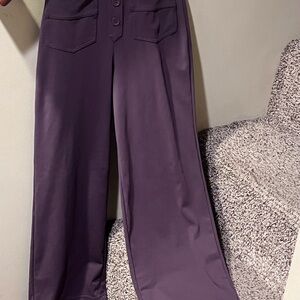 HALARA Plum Wide-Leg Trousers